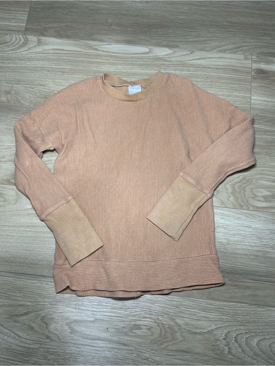 Olli & Co Other - Kids Long Sleeve Ribbed Top in Peach